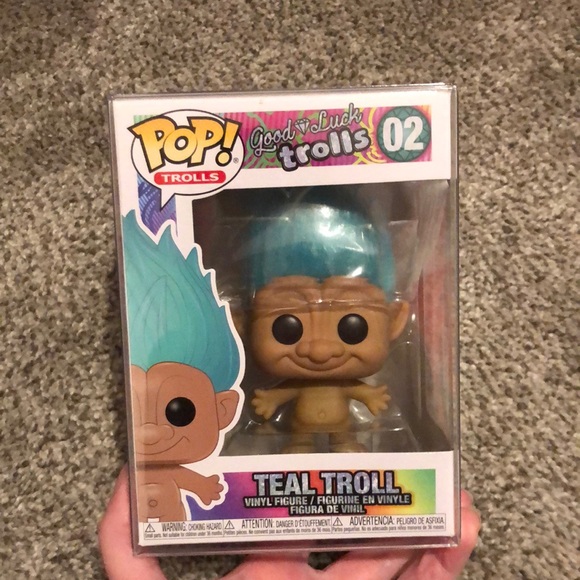 Teal Good Luck Troll funko pop - Picture 2 of 7